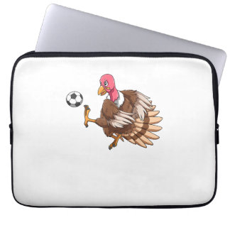 Turkey Soccer Thanksgiving Turkey Playing Soccer T Laptop Sleeve