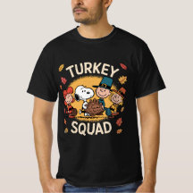Turkey Squad Funny Cartoon Friends Thanksgiving