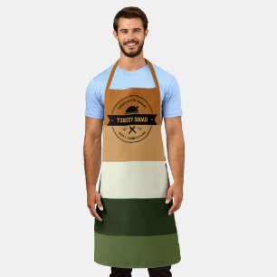 Turkey Squad Funny Personalized Thanksgiving Chef  Apron