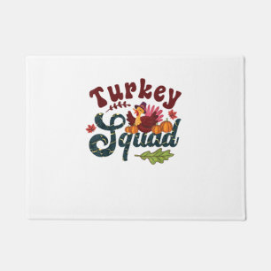 Turkey Squad Funny Thanksgiving Day Run Pilgrim Gi Doormat