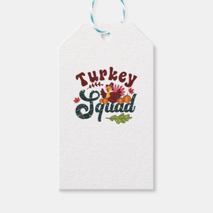 Turkey Squad Funny Thanksgiving Day Run Pilgrim Gi Gift Tags