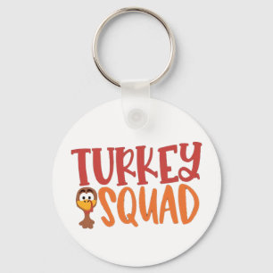 Turkey Squad Matching Outfit Turkey Thanksgiving  Keychain