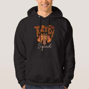 Turkey Squad  Thanksgiving Day Run Pilgrim Hoodie