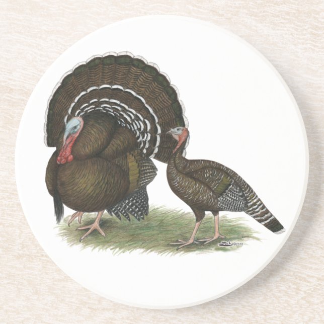 Turkey Standard Bronze Coaster (Front)