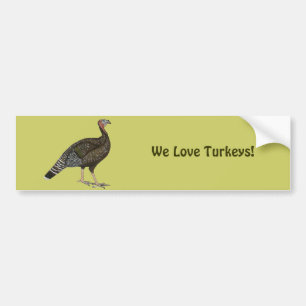 Turkey:  Standard Bronze Hen Bumper Sticker