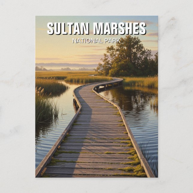 Turkey Sultan Marshes National Park Travel Postcard (Front)