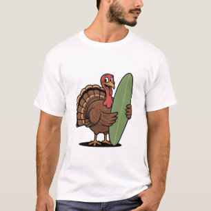 Turkey surfboard Surfing turkey Thanksgiving Sea T-Shirt