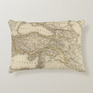 Turkey Syria map Accent Pillow