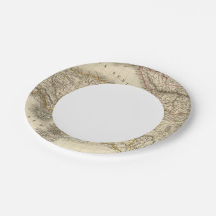 Turkey Syria map Paper Plate