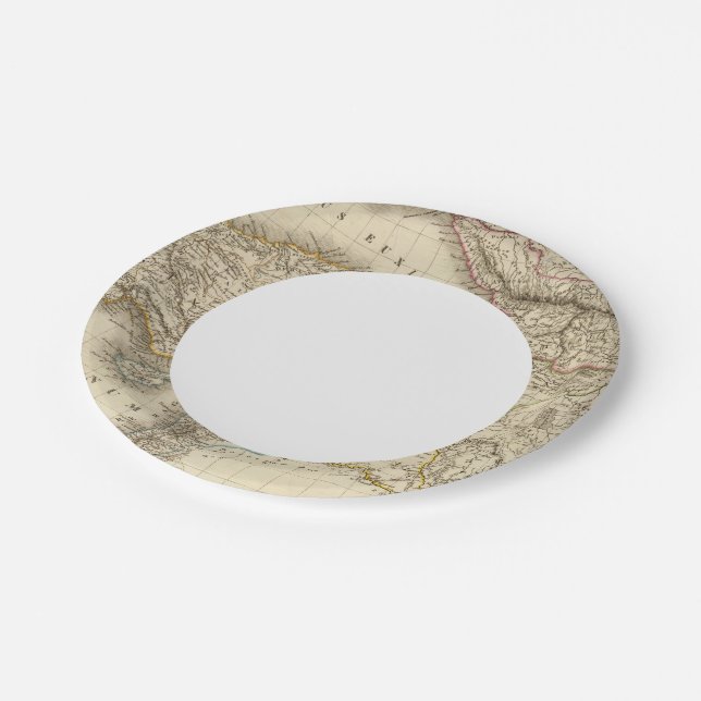 Turkey Syria map Paper Plate (Angled)