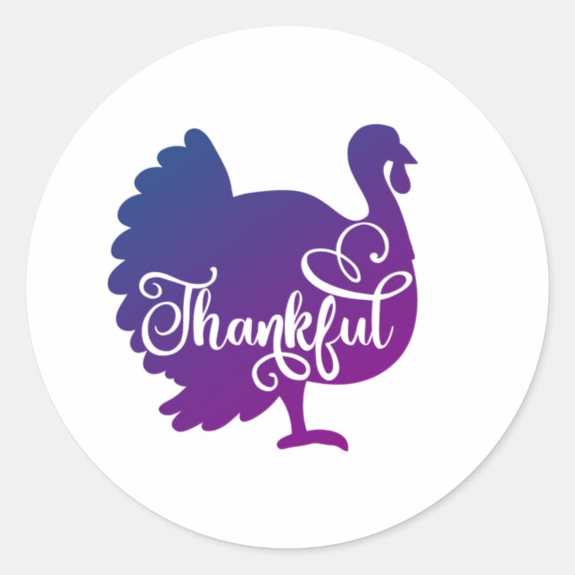 Turkey Thank You Classic Round Sticker (Front)