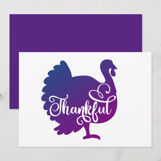 Turkey Thankful      Invitation (Front/Back)