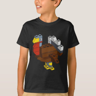 Turkey Thanksgiving Block Brick Building Master Bu T-Shirt