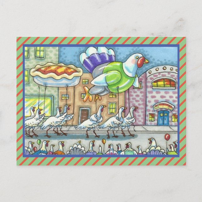 TURKEY THANKSGIVING DAY PARADE, HELIUM BALLOONS POSTCARD (Front)