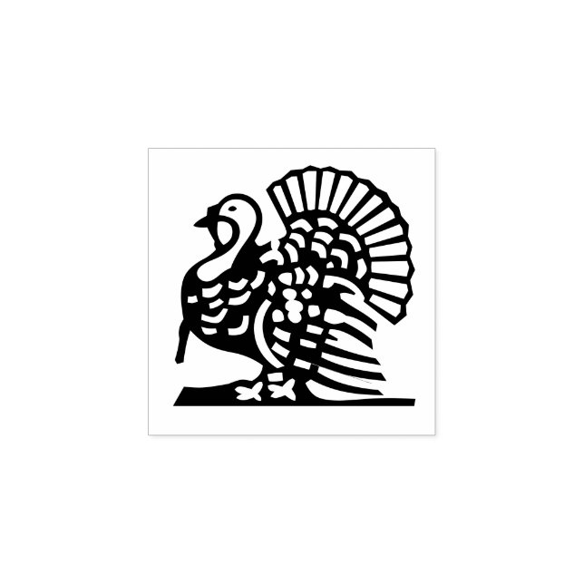 Turkey Thanksgiving Decor Custom Rubber Stamp (Imprint)