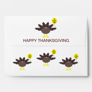 Turkey Time Thanksgiving Customizable Envelopes