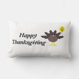 Turkey Time Thanksgiving Customizable Pillow