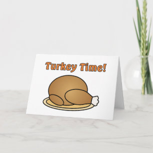Turkey Time Thanksgiving Dinner Invitation Card