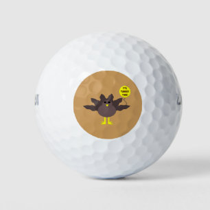 Turkey Time Thanksgiving Golf Ball