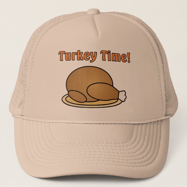 Turkey Time Thanksgiving Hat (Front)