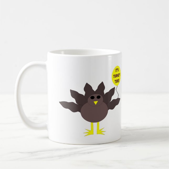 Turkey Time Thanksgiving Mug (Left)