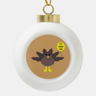 Turkey Time Thanksgiving Ornament