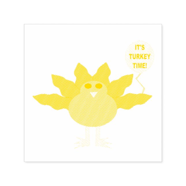 Turkey Time Thanksgiving Self Inking Stamp (Design)