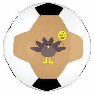 Turkey Time Thanksgiving Soccer Ball