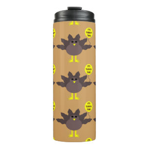 Turkey Time Thanksgiving Thermal Tumbler