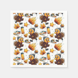 Turkey Trot Fun Run 5K Thanksgiving Running  Napkin