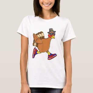 Turkey Trot Funny Thanksgiving Day Running Pilgrim T-Shirt