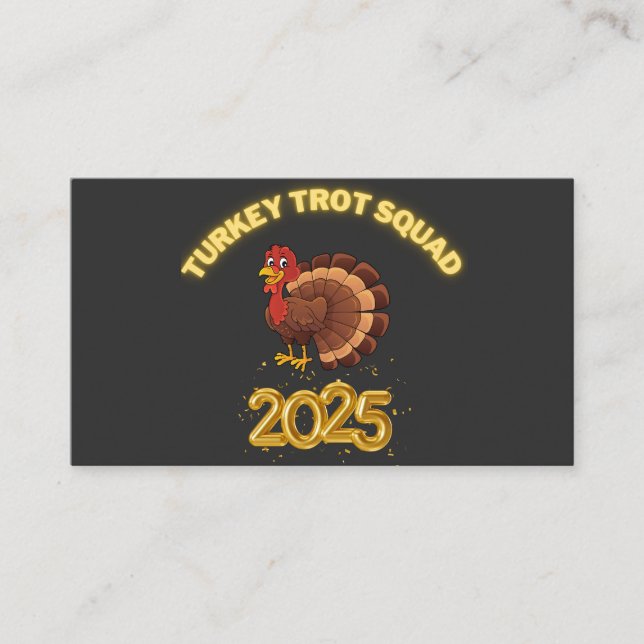 Turkey Trot Squad 2025 Business Card (Front)