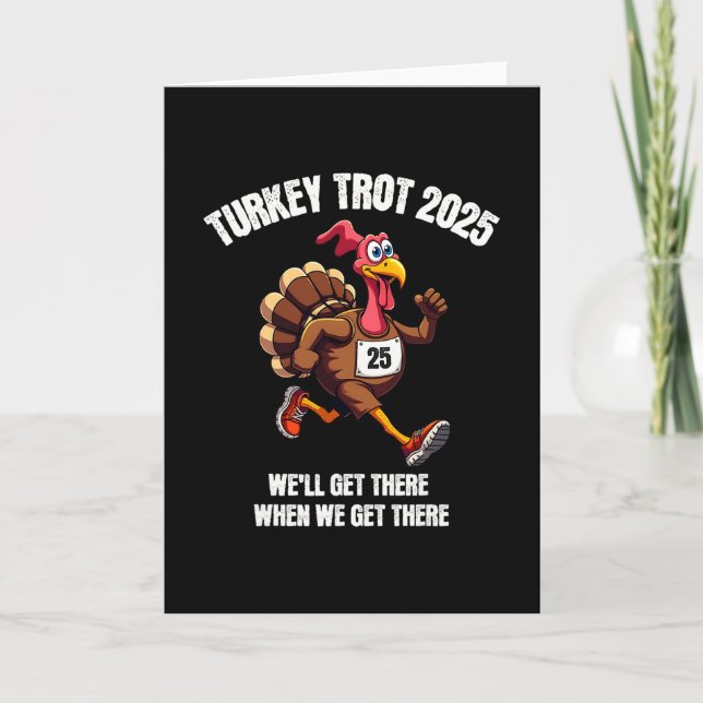 Turkey Trot Squad 2025 Funny Thanksgiving Running  Card (Front)