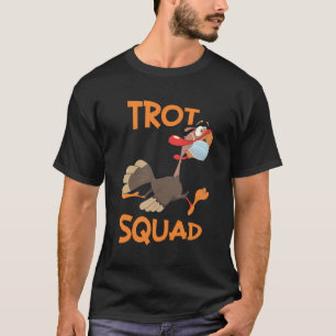 Turkey Trot Squad Mask Funny Thanksgiving Day Run T-Shirt