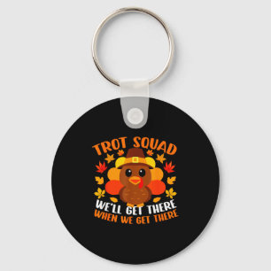 Turkey Trot Squad Shirt Funny Fall Autumn Thanksgi Keychain