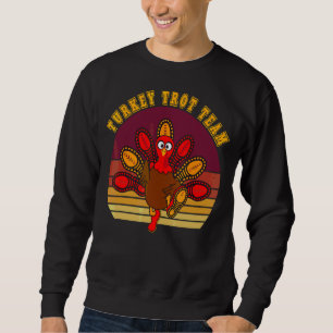 Turkey Trot Team Thanksgiving Run Cute Matching Co Sweatshirt