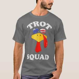 Turkey Trot  Thanksgiving Running Outfit Pilgrim  T-Shirt