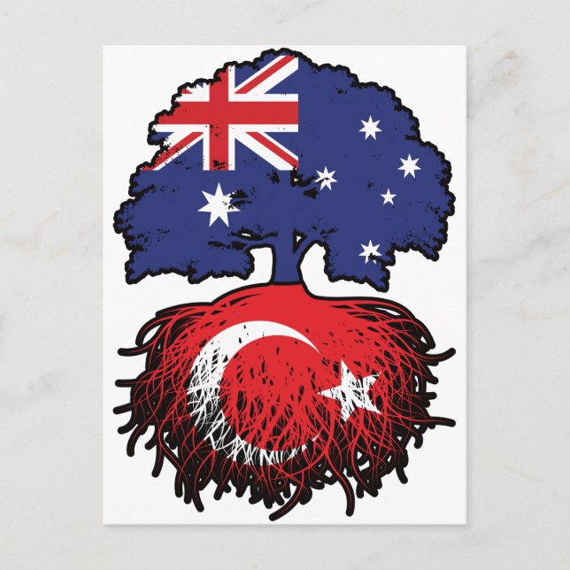 Turkey Turkish Australian Australia Tree Roots Postcard (Front)