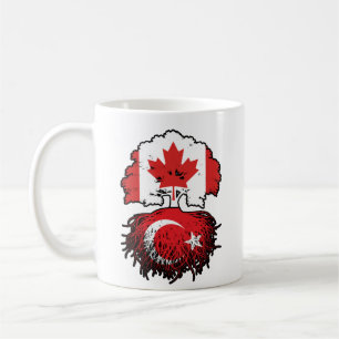 Turkey Turkish Canadian Canada Tree Roots Flag Coffee Mug