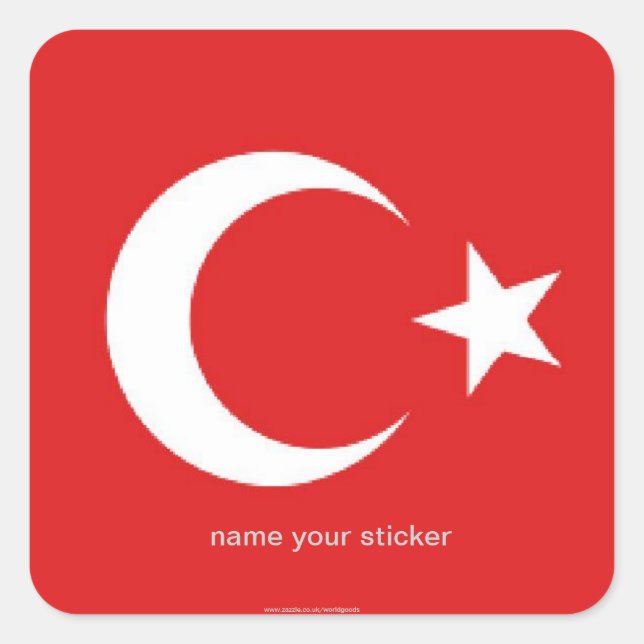 Turkey turkish flag sticker (Front)