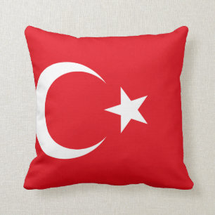 Turkey (Turkish) Flag Throw Pillow