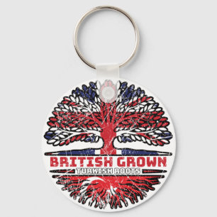 Turkey Turkish Uk United Kingdom British Tree Keychain