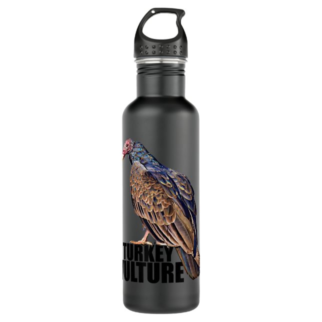 Turkey Vulture Buzzard Illustration  710 Ml Water Bottle (Front)