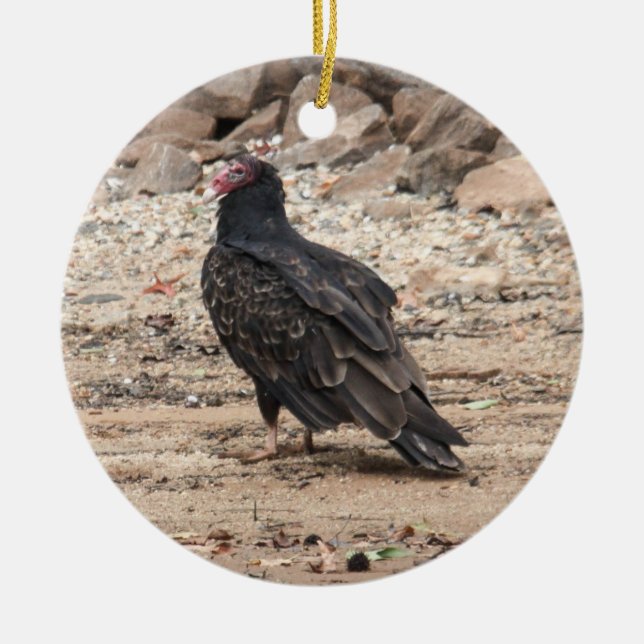Turkey Vulture Ceramic Ornament (Front)