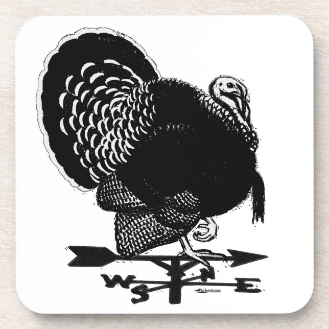 Turkey Weathervane Coaster (Front)