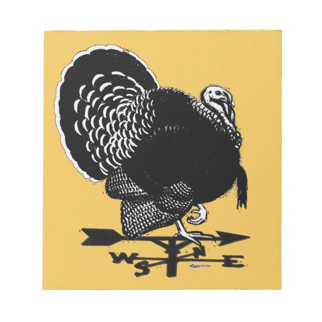 Turkey Weathervane Notepad (Front)