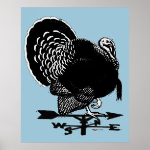 Turkey Weathervane Poster