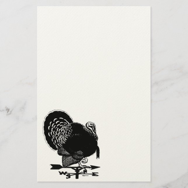 Turkey Weathervane Stationery (Front)