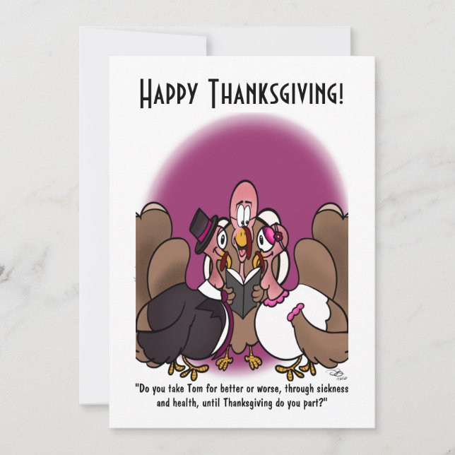 Turkey Wedding Holiday Flat Card (Front)