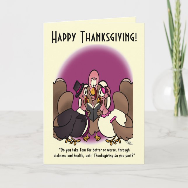 Turkey Wedding Yellow Note Card (Front)